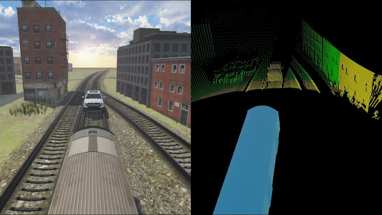 Digital Twin for Autonomous Train - LiDAR Simulation
